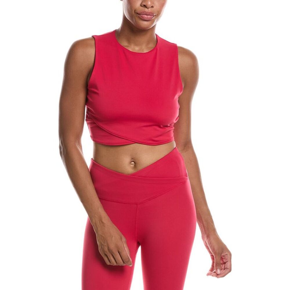 Sweaty Betty Womens  All Day Cropped Wrap Tank, Red